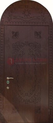 Железная арочная дверь с рисунком ДА-1 для аптеки в Можайске