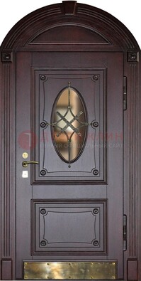 Арочная металлическая дверь с виноритом ДА-38 в Можайске