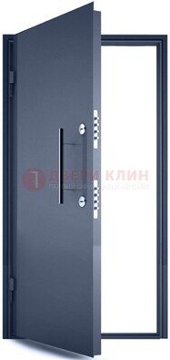 Черная металлическая бронированная дверь ДБ-1 в Можайске