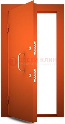 Оранжевая стальная бронированная дверь с нитроэмалью ДБ-2 в Можайске