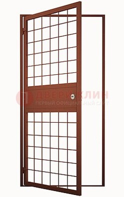 Коричневая металлическая бронированная дверь ДБ-6 в Можайске