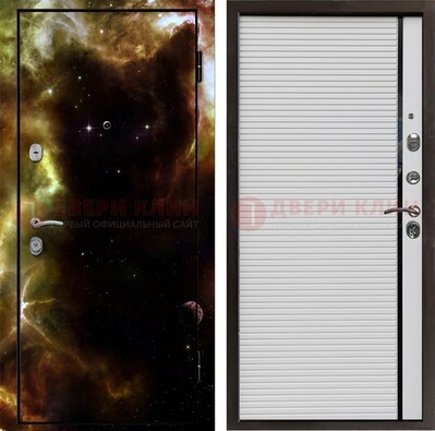 Стальная дверь с фотопечатью космоса ДФ-14 в Можайске