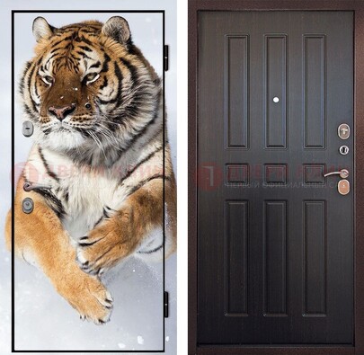 Металлическая дверь с фотопечатью тигра ДФ-1 в Можайске