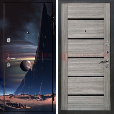 Стальная дверь с фотопечатью космоса ДФ-49 в Можайске