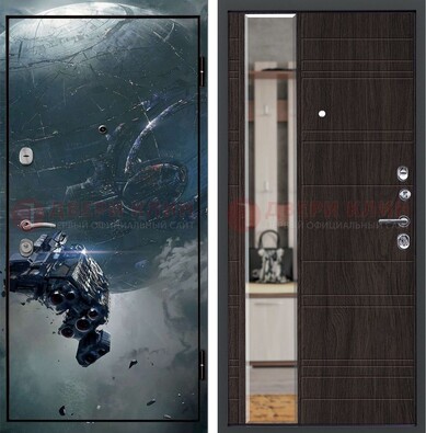 Железная дверь с фотопечатью космической фантастики ДФ-51 в Котельниках