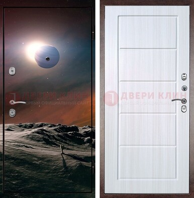 Стальная дверь с фотопечатью планет ДФ-8 в Можайске