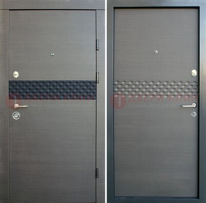 Темно-серая стальная дверь с МДФ ДМ-218 в Оренбурге