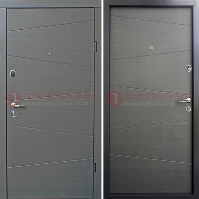 Темная стальная дверь с филенчатой МДФ ДМ-228 в Можайске