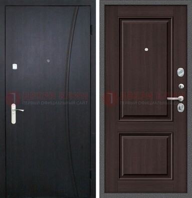 Темная стальная дверь с МДФ панелями ДМ-362 в Зеленограде