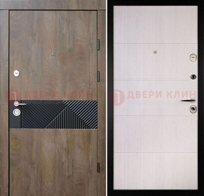 Современная стальная дверь с МДФ в квартиру ДМ-444 в Санкт-Петербурге