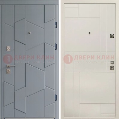 Современная стальная дверь в квартиру с панелями МДФ ДМ-495 в Архангельске