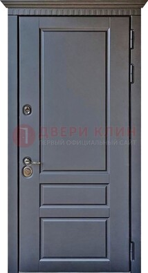 Тёмная входная дверь для коттеджа с МДФ ДМ-528 в Мытищах