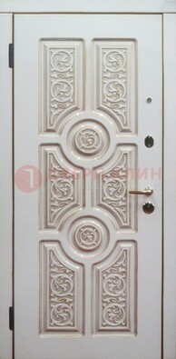Уличная белая дверь для загородного дома с МДФ ДМ-529 в Можайске