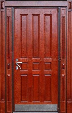 Красная входная дверь для улицы с МДФ ДМ-532 в Можайске