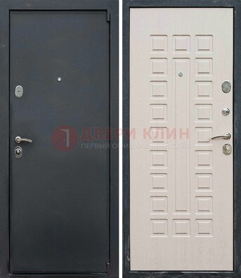 Черная металлическая дверь с порошковым покрытием ДП-101 в Можайске