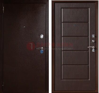 Темная входная дверь с порошковым окрасом ДП-113 в Можайске