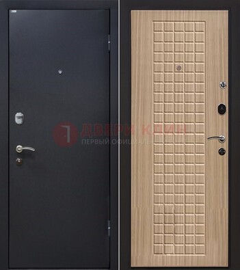 Черная металлическая дверь с порошковым покрытием ДП-157 в Можайске