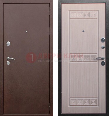 Коричневая входная дверь с порошковым покрытием ДП-170 в Можайске