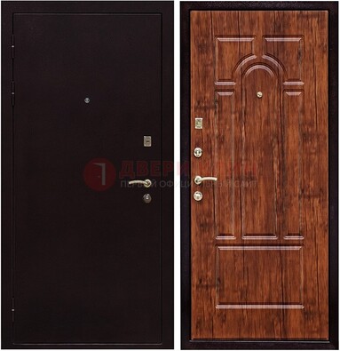 Темная железная дверь с порошковым покрытием ДП-194 в Ставрополе