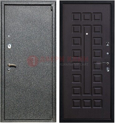 Черная стальная дверь с порошковым покрытием ДП-196 в Подольске