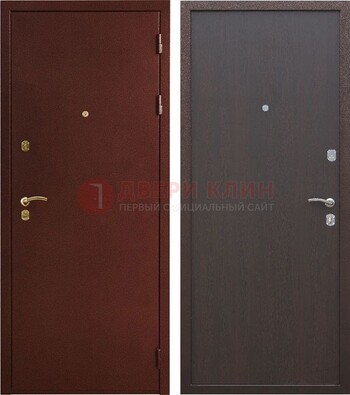 Бордовая входная дверь с порошковым покрытием ДП-201 в Можайске