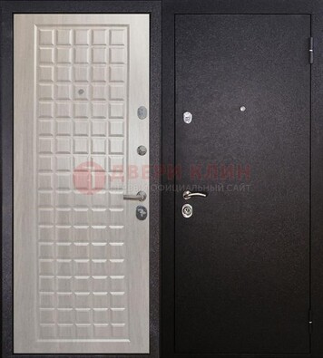 Черная входная дверь с порошковым покрытием ДП-206 в Можайске