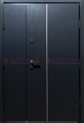 Темная металлическая дверь с порошковым покрытием ДП-220 в Пензе