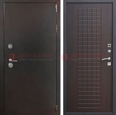 Черная железная дверь с порошковым покрытием ДП-222 в Можайске