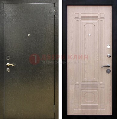 Входная темно-серая дверь с порошковым напылением и МДФ ДП-273 в Можайске
