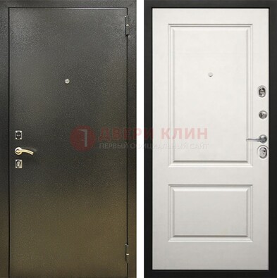 Металлическая темная дверь с порошковым напылением и классической МДФ ДП-298 в Можайске