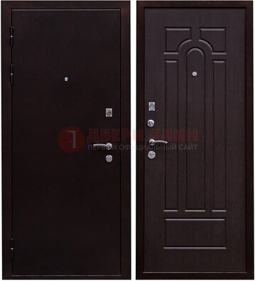 Черная стальная дверь с порошковым покрытием ДП-35 в Можайске