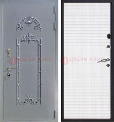 Черная входная дверь с порошковым покрытием ДП-67 в Можайске