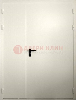 Белая противопожарная двупольная дверь ДПМ-02/60 в Можайске