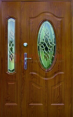 Парадная дверь со стеклянными вставками ДПР-73 для дома в Можайске