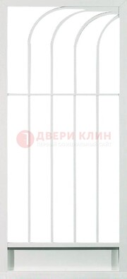Белая металлическая решетчатая дверь ДР-17 в Можайске
