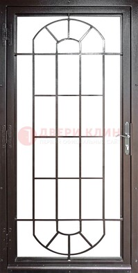 Темная металлическая решетчатая дверь ДР-22 в Можайске