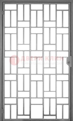 Металлическая решетчатая дверь в сером цвете ДР-23 в Можайске