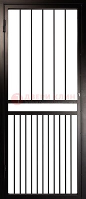 Коричневая одностворчатая железная решетчатая дверь ДР-24 в Можайске