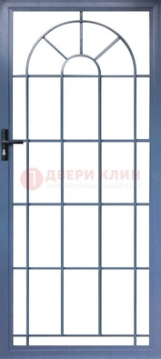 Синяя металлическая решетчатая дверь ДР-28 в Можайске