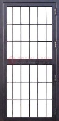 Темная стальная решетчатая дверь ДР-34 в Можайске