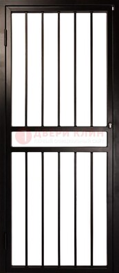 Темная стальная решетчатая дверь для дома ДР-45 в Можайске