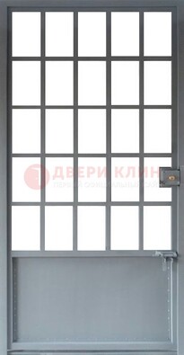 Металлическая решетчатая дверь в сером цвете ДР-7 в Можайске