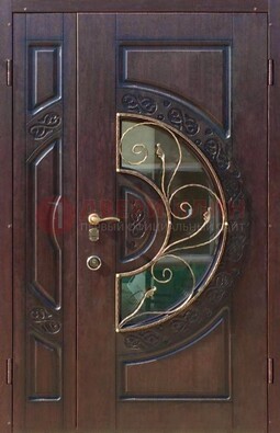 Полуторная железная дверь Винорит в классическом стиле ДСК-272 в Бронницах