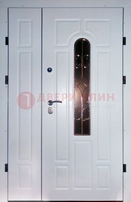 Входная дверь Винорит со стеклом в белом цвете ДСК-277 в Севастополе