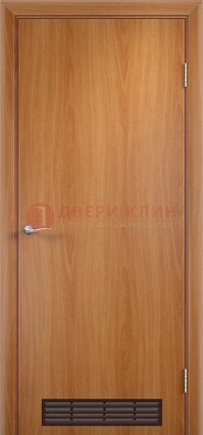 Светлая техническая дверь с вентиляционной решеткой ДТ-1 в Можайске