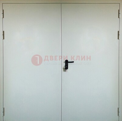 Белая металлическая противопожарная дверь ДТ-8 в Можайске