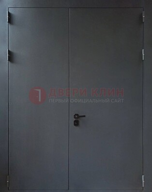 Черная распашная тамбурная дверь Порошок ДТМ-46 в Можайске