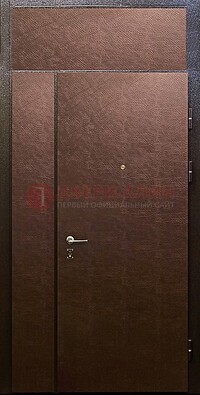 Тамбурная дверь с верхней фрамугой с винилискожей ДТМ-7 в Можайске