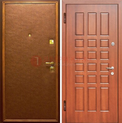 Коричневая входная дверь с винилискожей ДВ-16 в Можайске