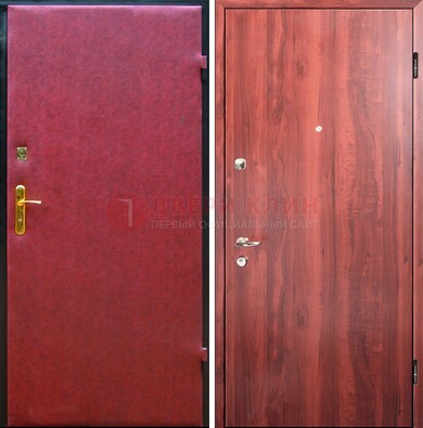 Красная входная дверь с винилискожей ДВ-30 в Йошкар-Оле